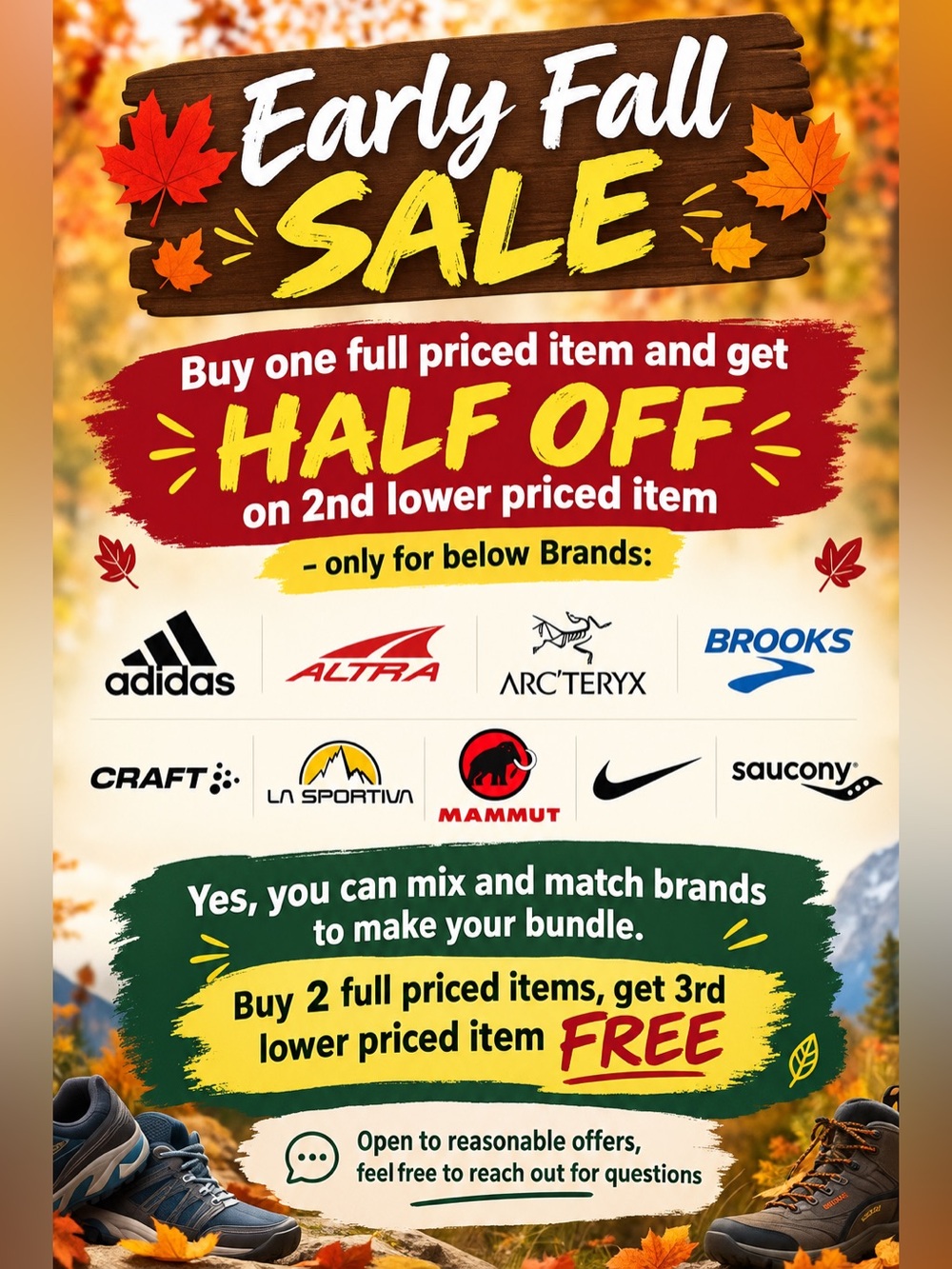 End of Summer / Early Fall Sale